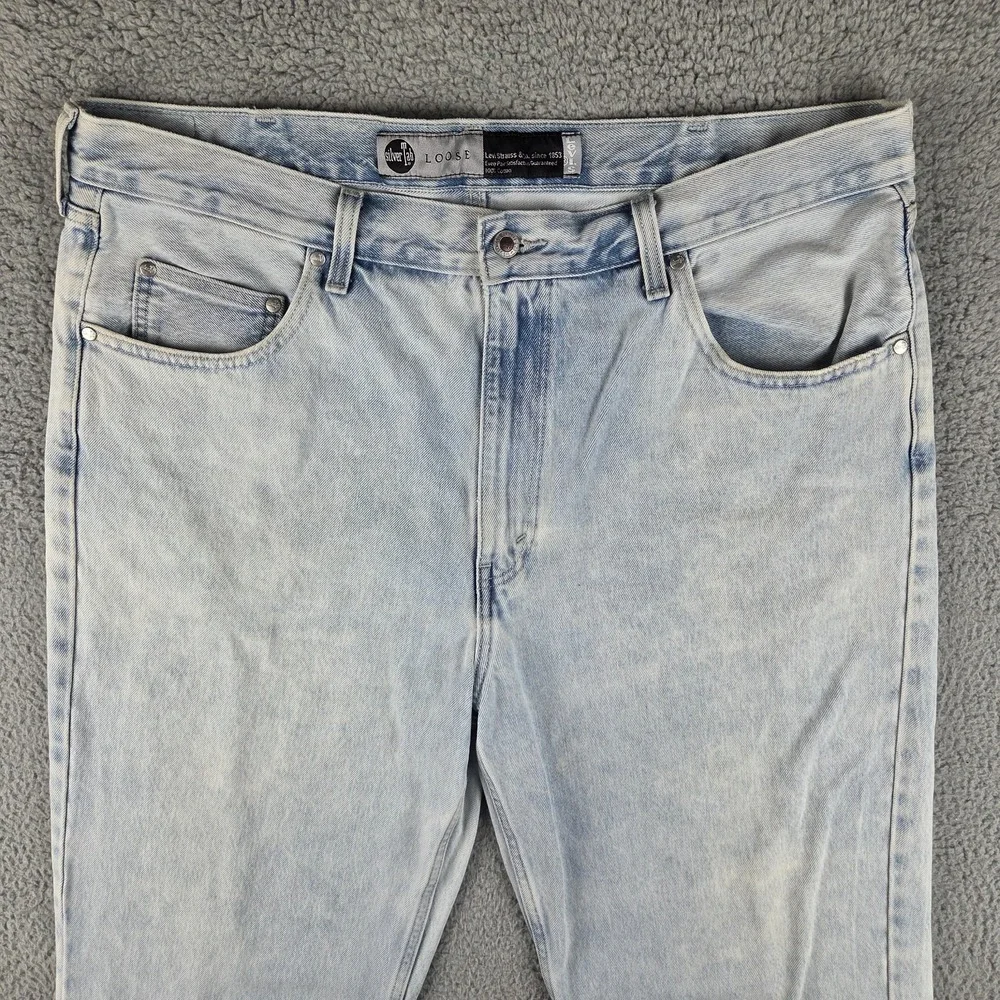 Levis SilverTab Mens 40x30 (40x29) Distressed Relaxed Baggy Fit Jeans‎ USA